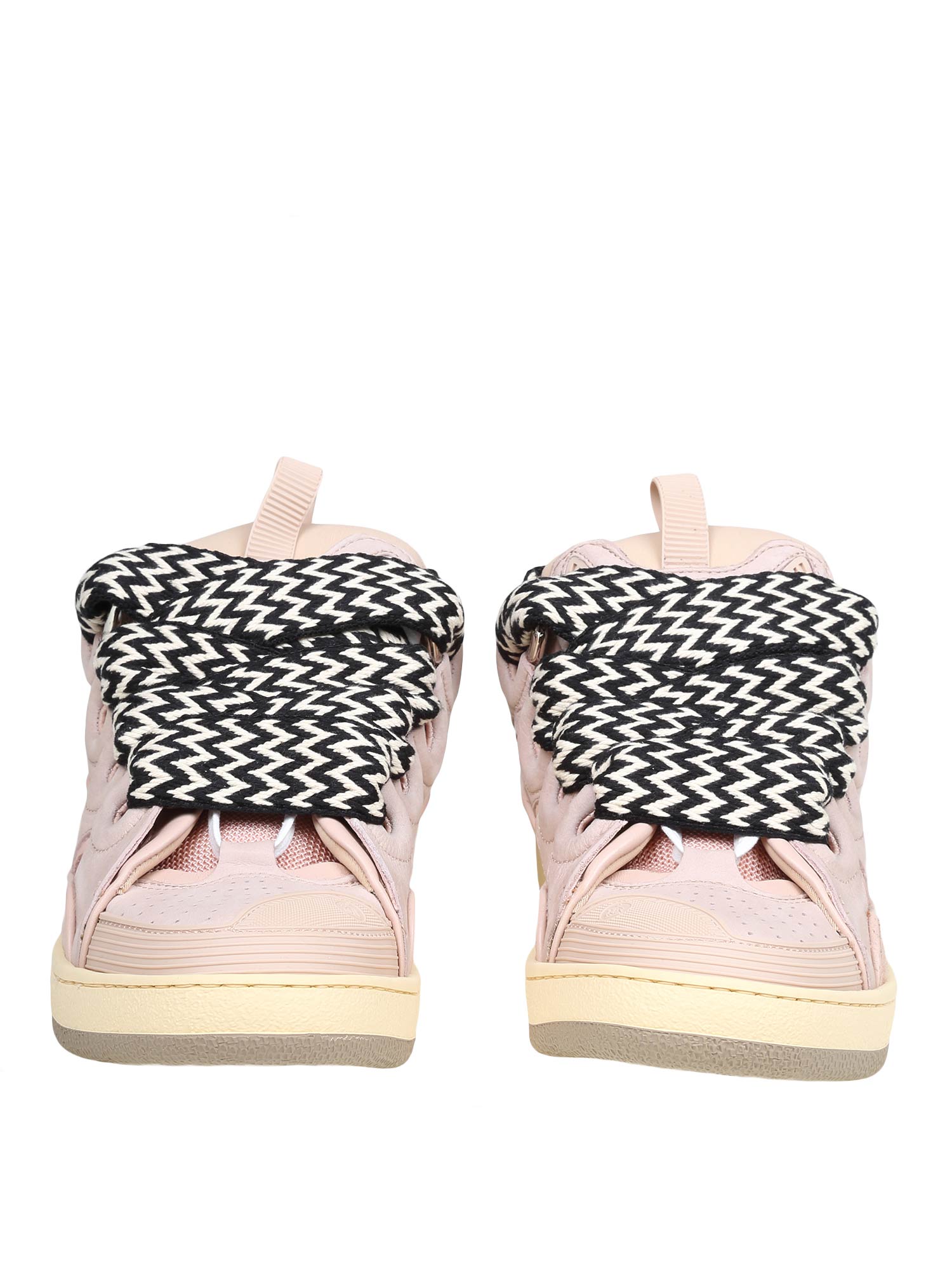 LANVIN CURB SNEAKERS IN PINK LEATHER