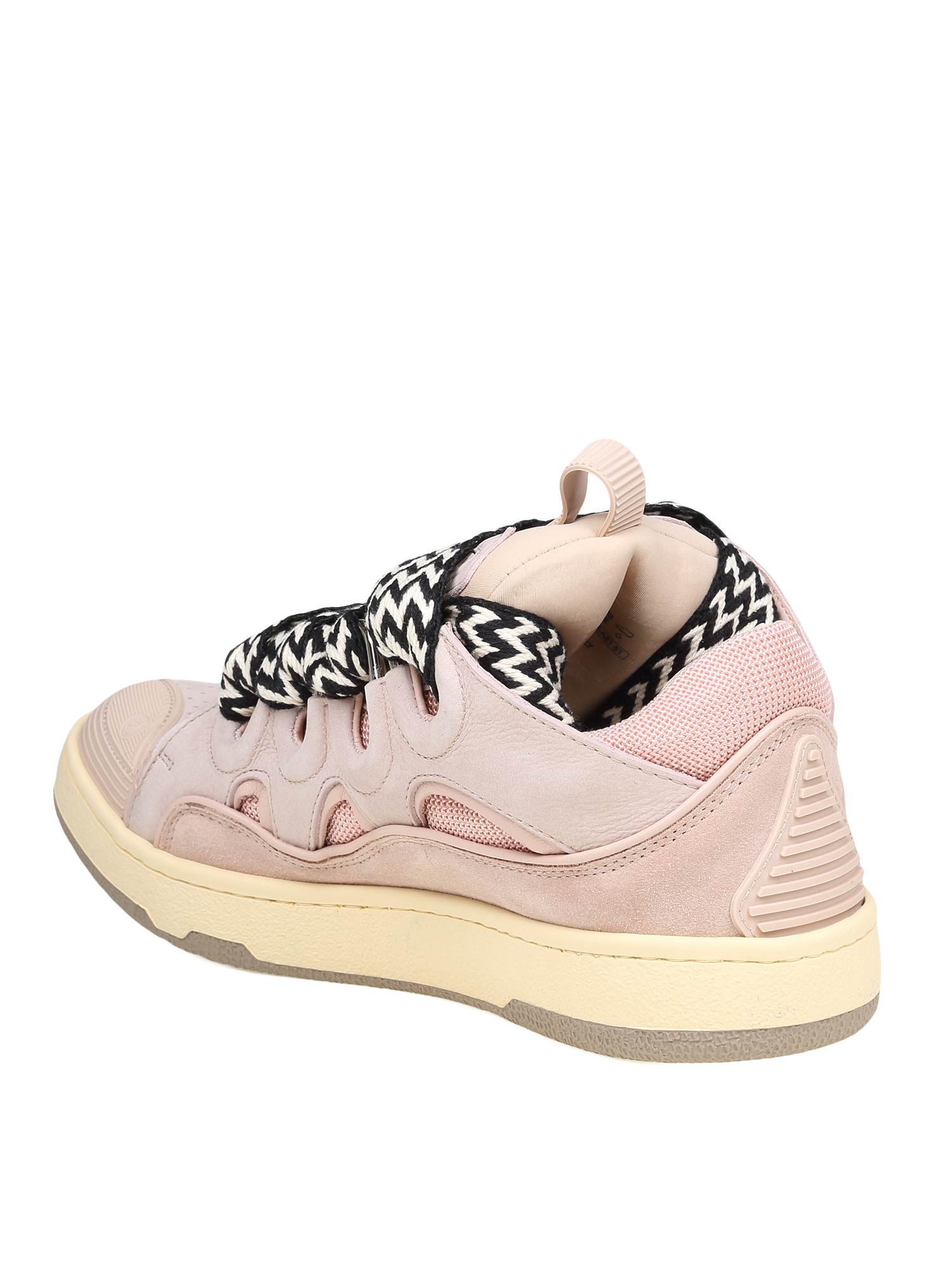 LANVIN CURB SNEAKERS IN PINK LEATHER