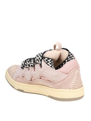 LANVIN CURB SNEAKERS IN PINK LEATHER