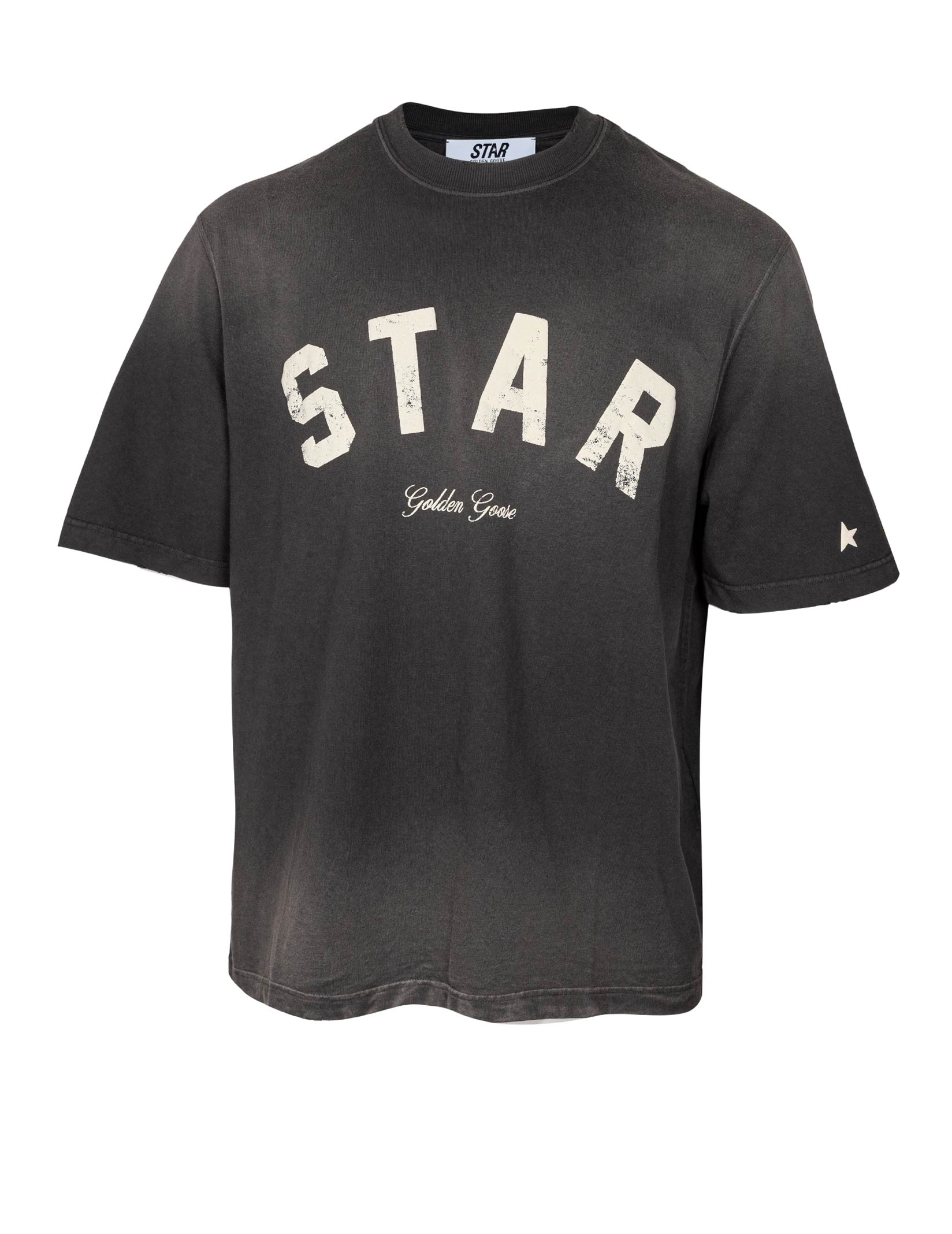 GOLDEN GOOSE T-SHIRT STAR COLORE ANTRACITE