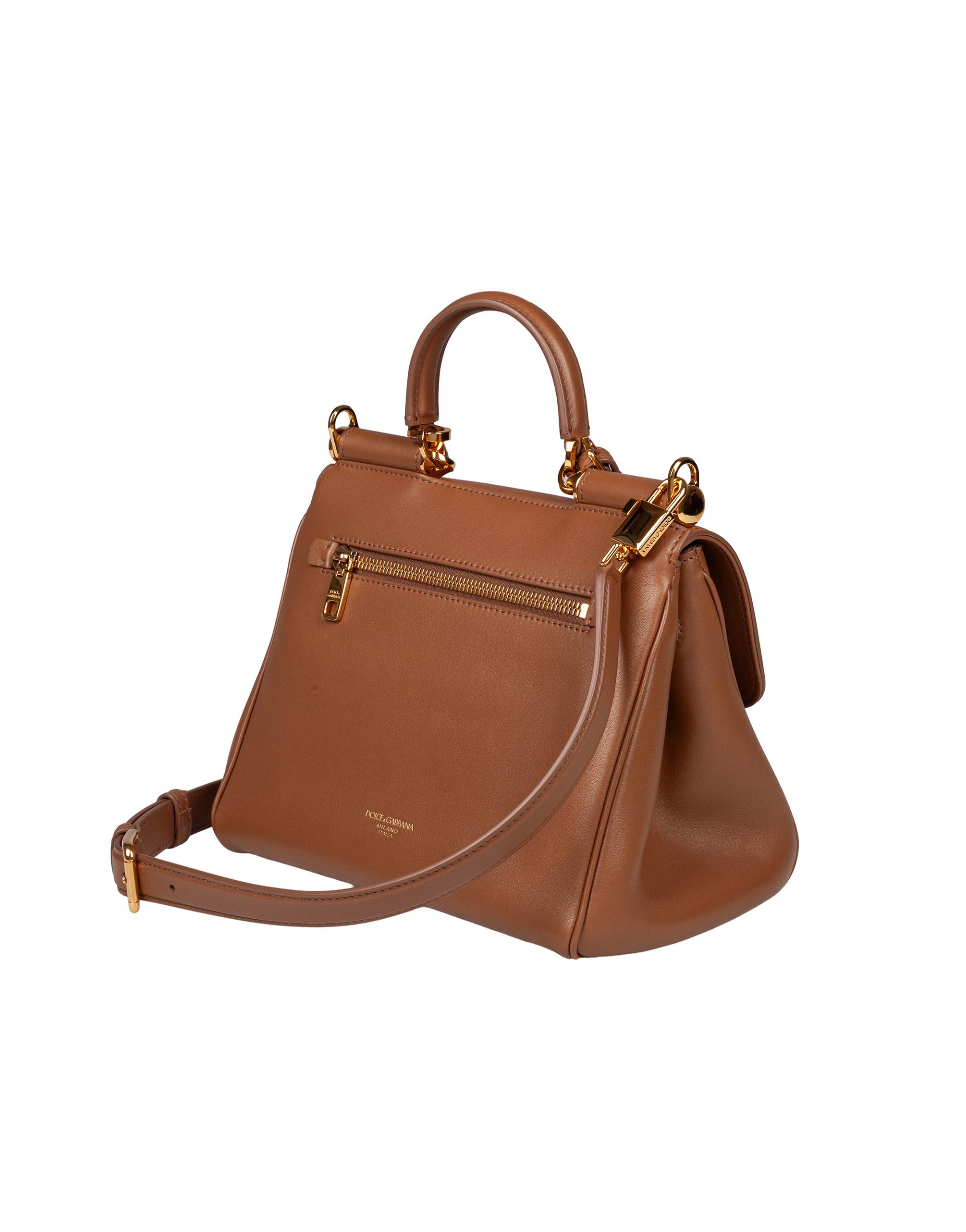 DOLCE & GABBANA MY SICILY CARAMEL HANDBAG
