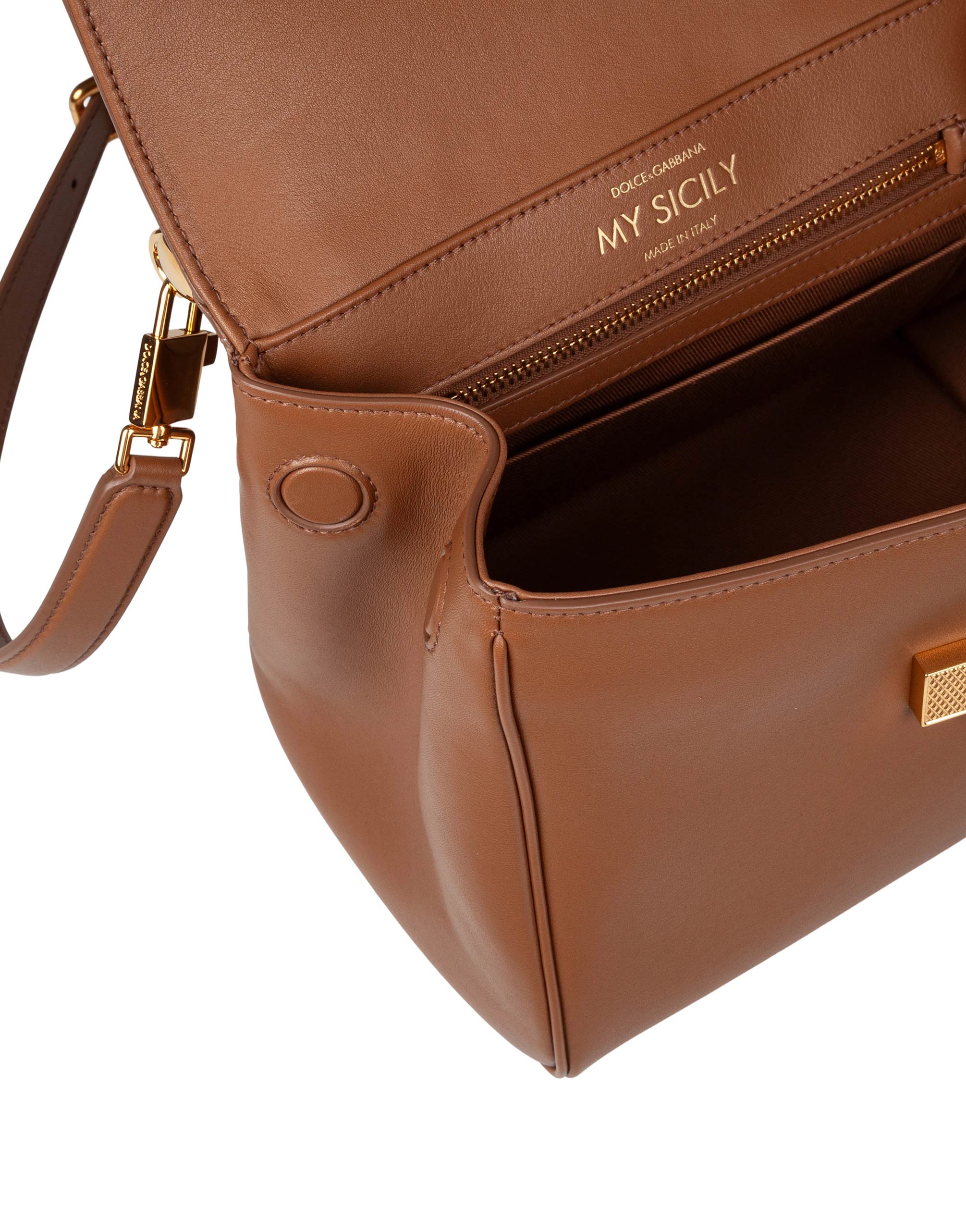 DOLCE & GABBANA MY SICILY CARAMEL HANDBAG