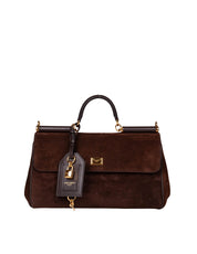 DOLCE & GABBANA EBONY SUEDE HANDBAG
