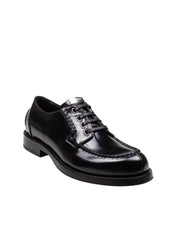 DOLCE & GABBANA BLACK LEATHER PIRATE DERBY SHOES