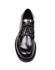 DOLCE & GABBANA BLACK LEATHER PIRATE DERBY SHOES