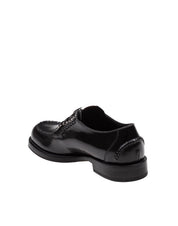 DOLCE & GABBANA BLACK LEATHER PIRATE DERBY SHOES