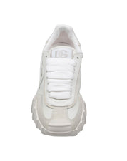 DOLCE & GABBANA WHITE LEATHER ATHLETIC SNEAKERS