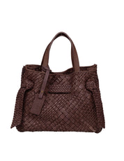 VISONA VITTORIA WOVEN LEATHER HANDBAG