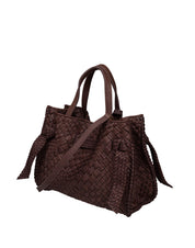 VISONA VITTORIA WOVEN LEATHER HANDBAG
