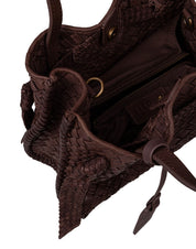 VISONA VITTORIA WOVEN LEATHER HANDBAG