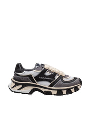 DOLCE & GABBANA DG COUNTRY ROAD SNEAKERS IN LEATHER AND MESH