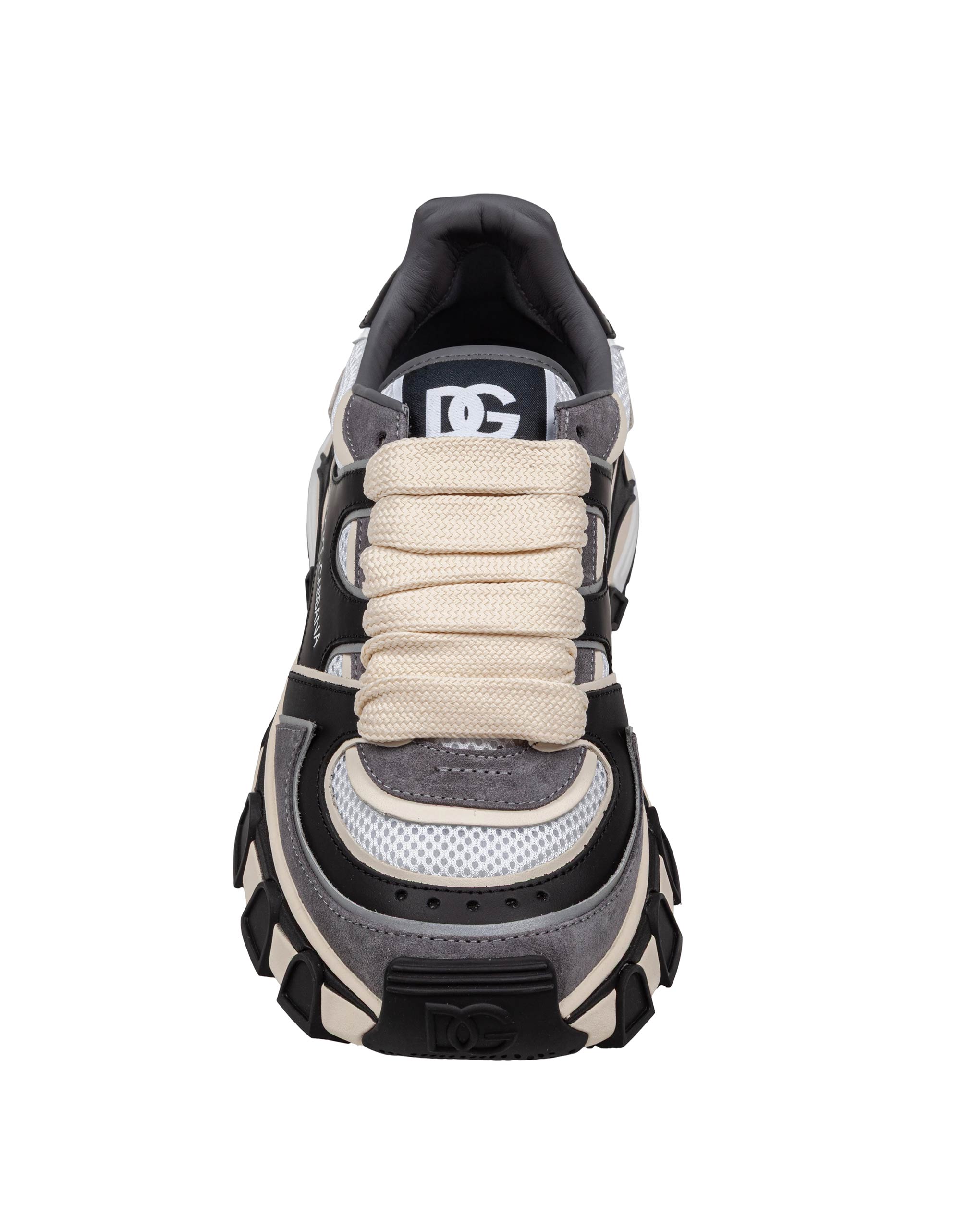 DOLCE & GABBANA DG COUNTRY ROAD SNEAKERS IN LEATHER AND MESH