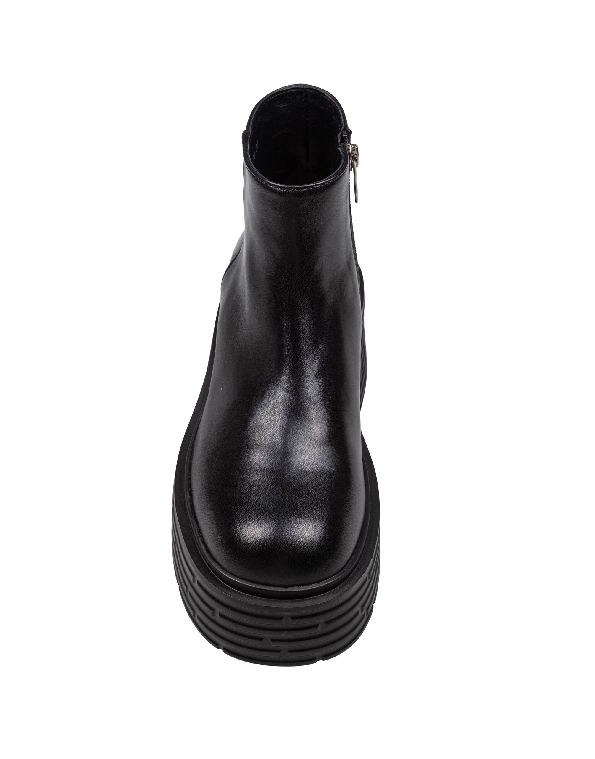 AGL BLACK LEATHER ANKLE BOOTS