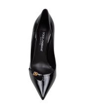 DOLCE & GABBANA BLACK PATENT LEATHER PUMPS