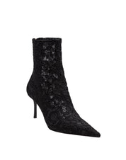 DOLCE & GABBANA BLACK LACE ANKLE BOOT