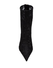 DOLCE & GABBANA BLACK LACE ANKLE BOOT