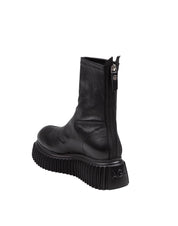 AGL BLACK LEATHER MIRABEL ANKLE BOOT
