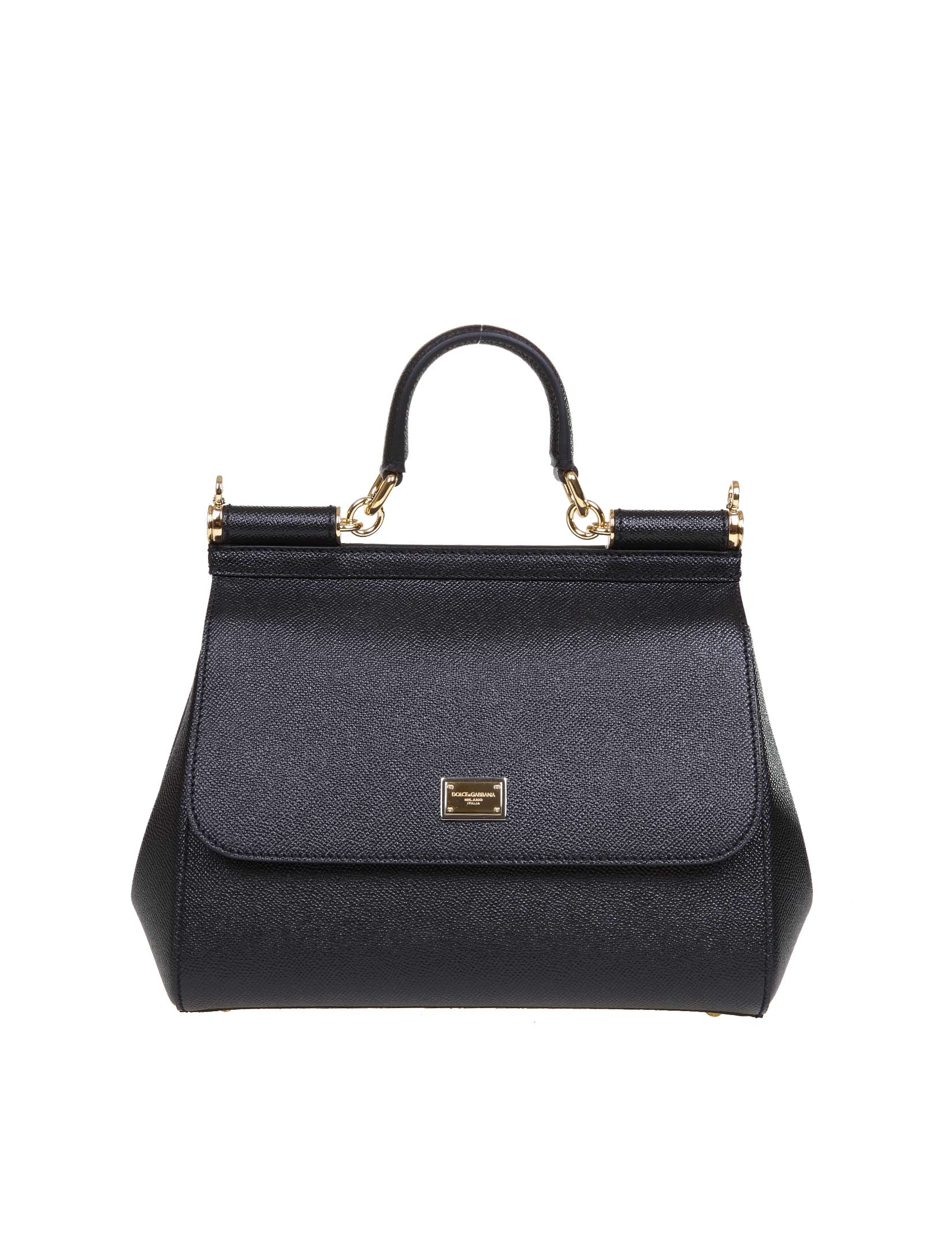 DOLCE & GABBANA BORSA SICILY IN PELLE COLORE NERO