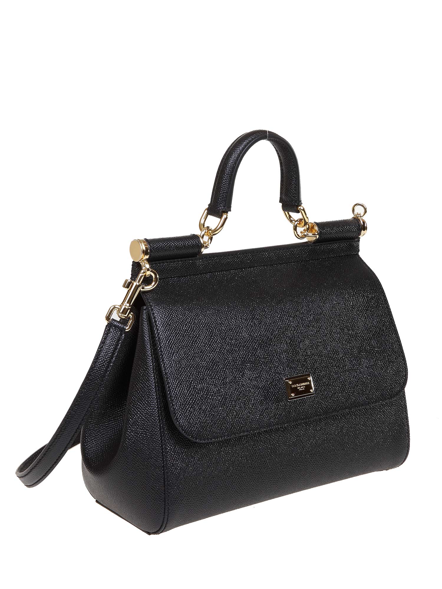 DOLCE & GABBANA BORSA SICILY IN PELLE COLORE NERO