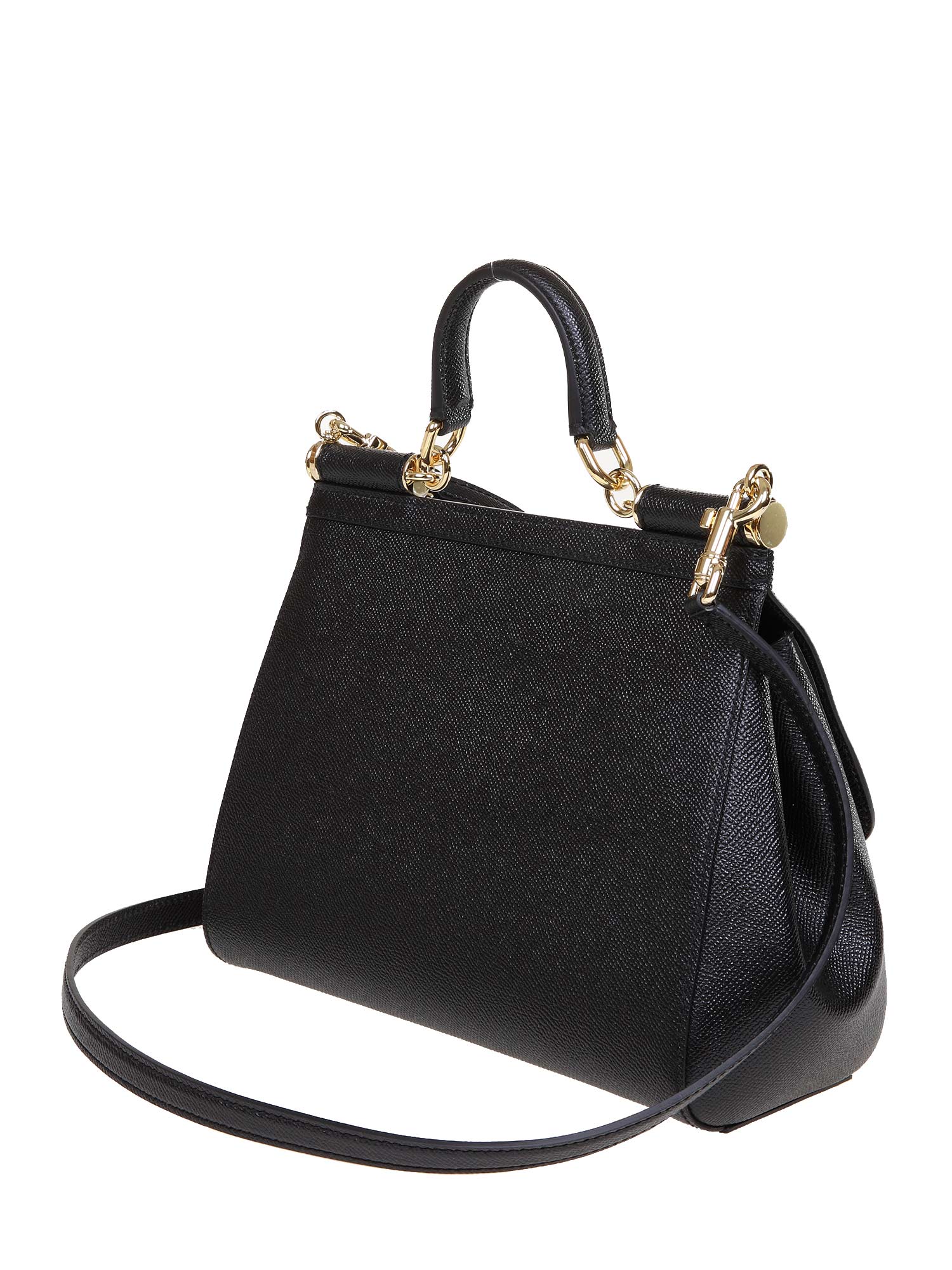 DOLCE & GABBANA BORSA SICILY IN PELLE COLORE NERO