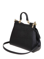 DOLCE & GABBANA BORSA SICILY IN PELLE COLORE NERO