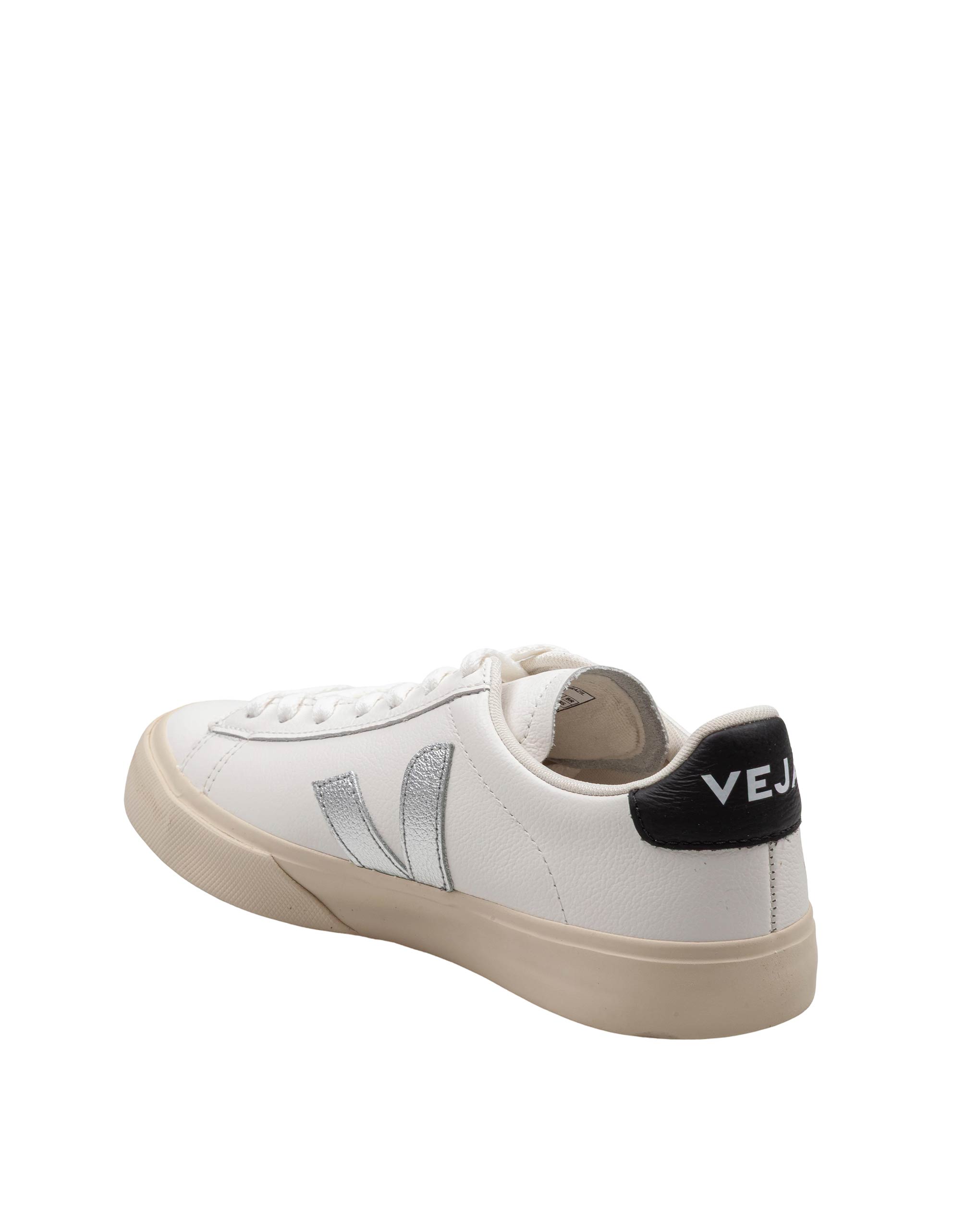 VEJA SNEAKERS CAMPO COLORE BIANCO E ARGENTO