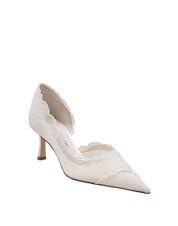 JIMMY CHOO FAIZ PUMP IN PIZZO COLORE IVORY