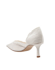 JIMMY CHOO FAIZ PUMP IN PIZZO COLORE IVORY