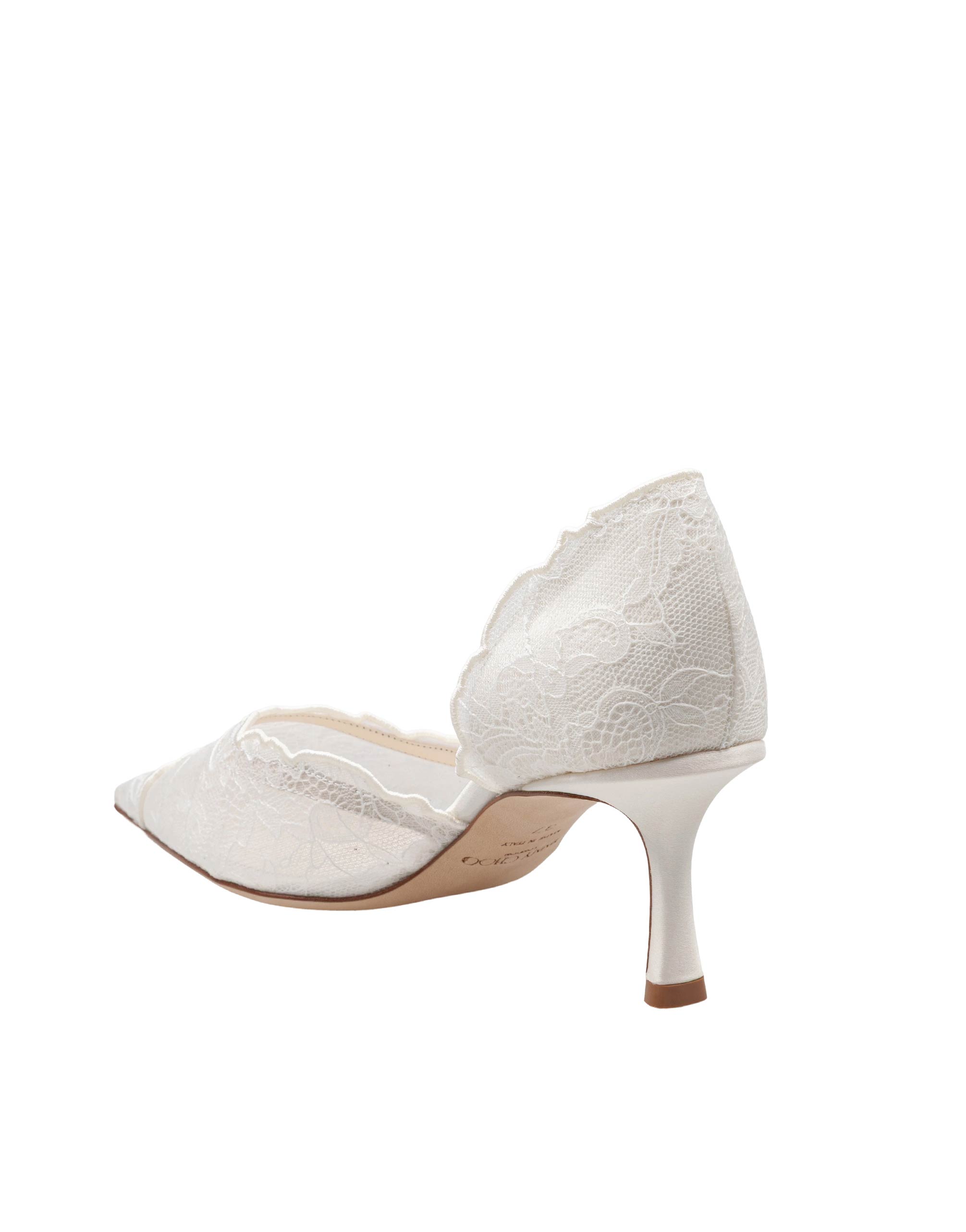 JIMMY CHOO FAIZ PUMP IN PIZZO COLORE IVORY