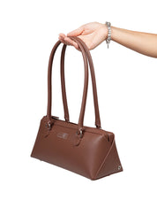 MM6 BORSA A SPALLA BAULETTO IN PELLE COLORE MARRONE