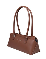 MM6 BORSA A SPALLA BAULETTO IN PELLE COLORE MARRONE