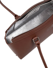 MM6 BORSA A SPALLA BAULETTO IN PELLE COLORE MARRONE