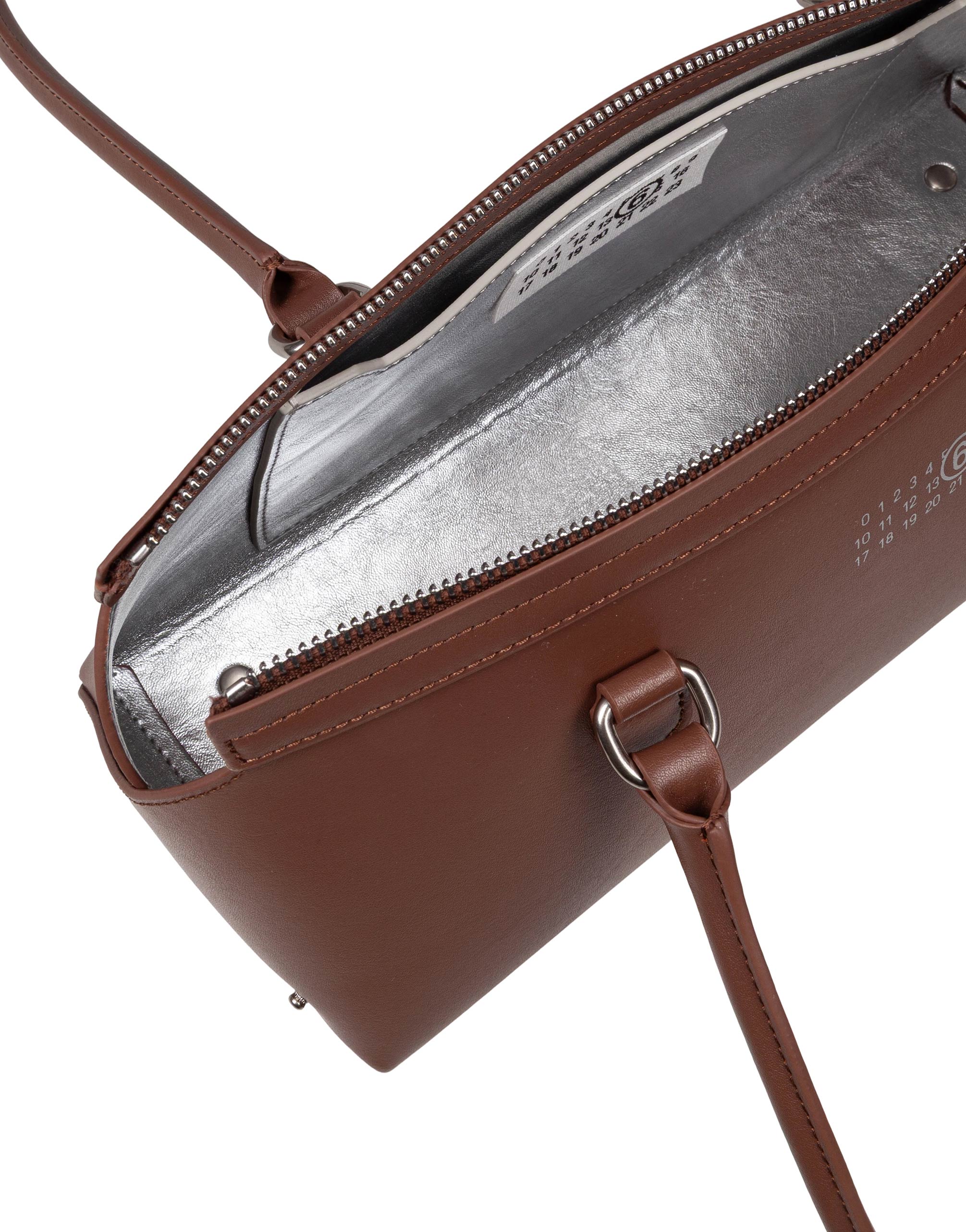 MM6 BORSA A SPALLA BAULETTO IN PELLE COLORE MARRONE