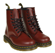 DR. MARTENS 1460 SMOOTH CHERRY RED LEATHER BOOTS