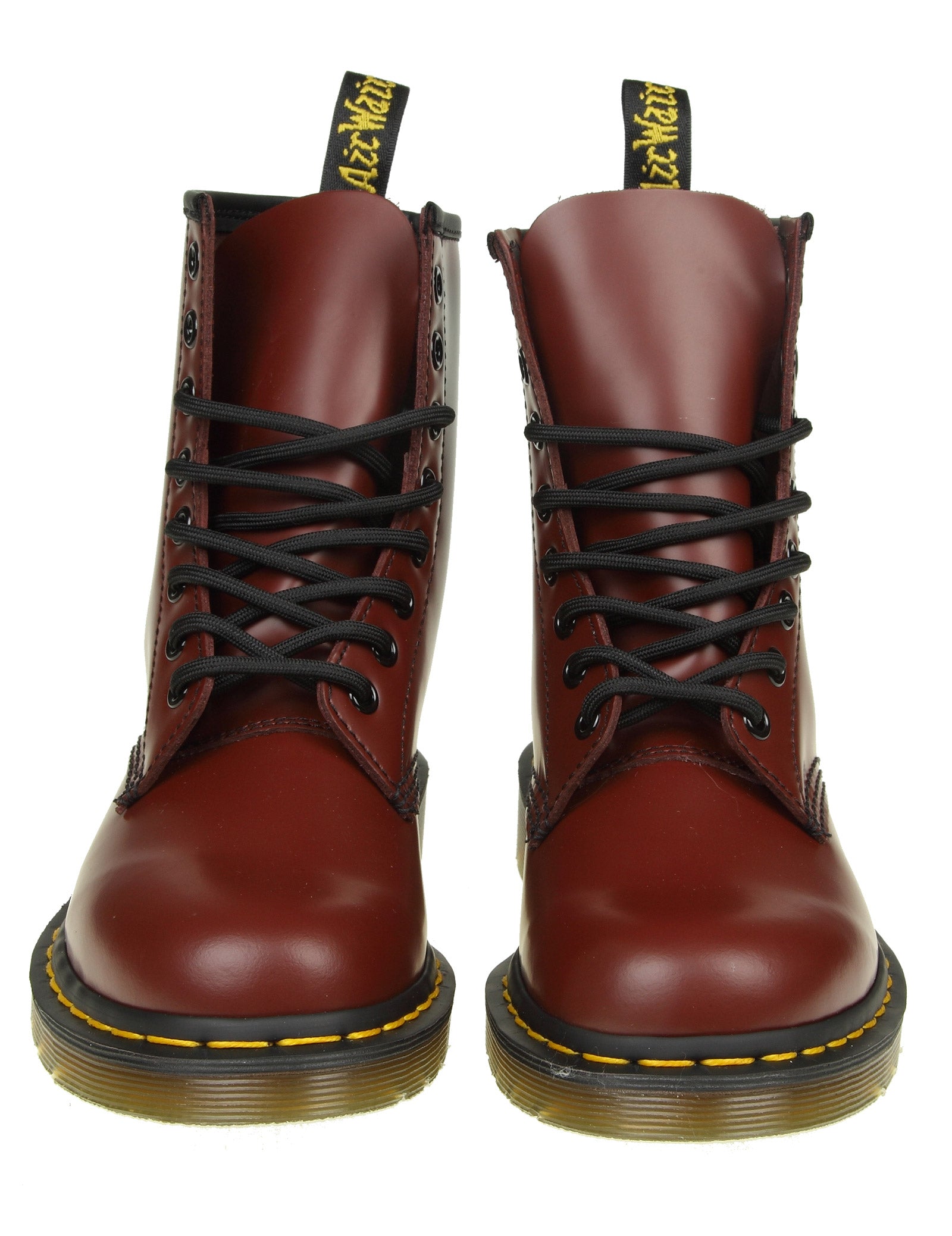 DR. MARTENS 1460 SMOOTH CHERRY RED LEATHER BOOTS