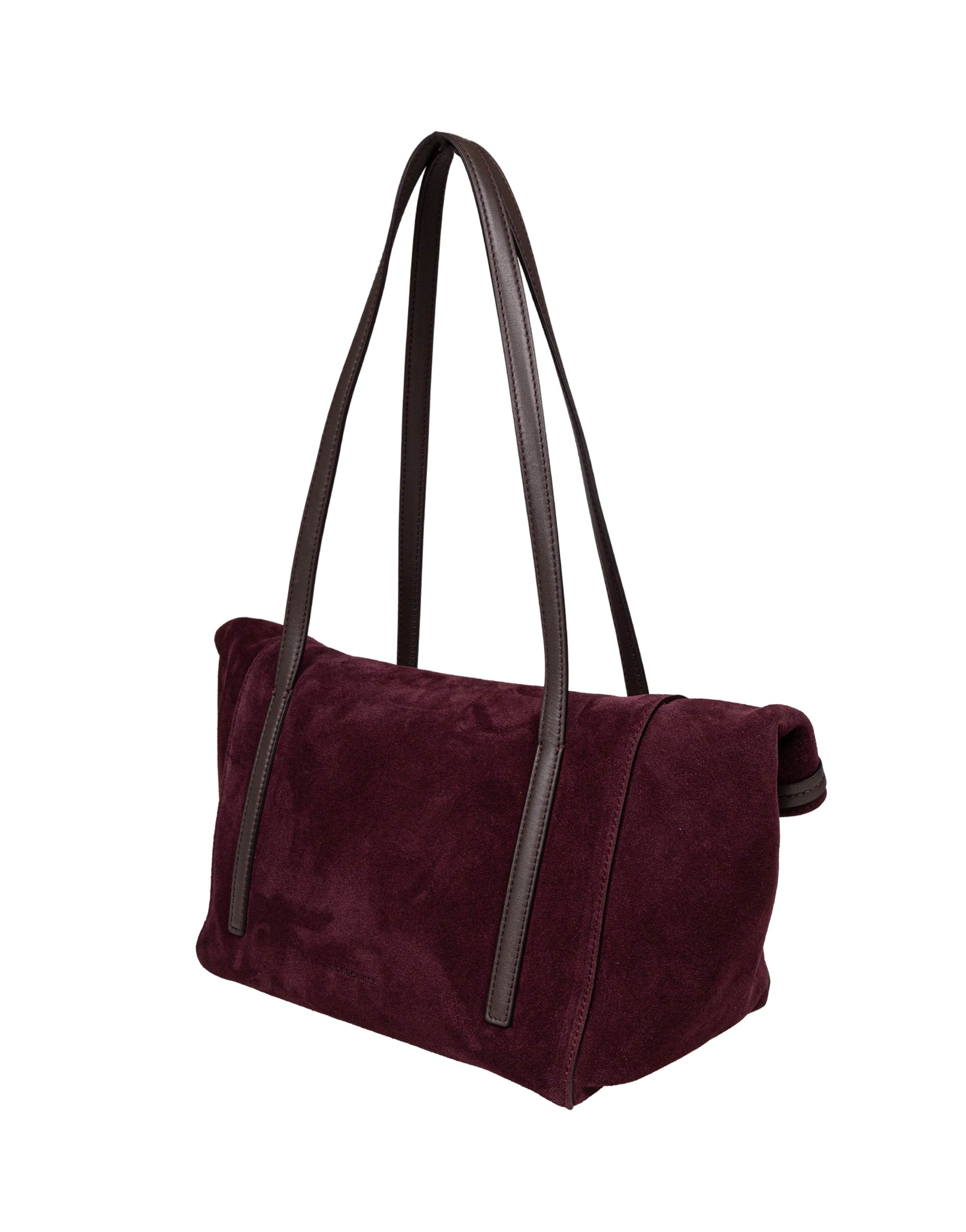 BORBONESE WAVW SUEDE SHOPPING BAG