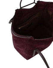 BORBONESE WAVW SUEDE SHOPPING BAG