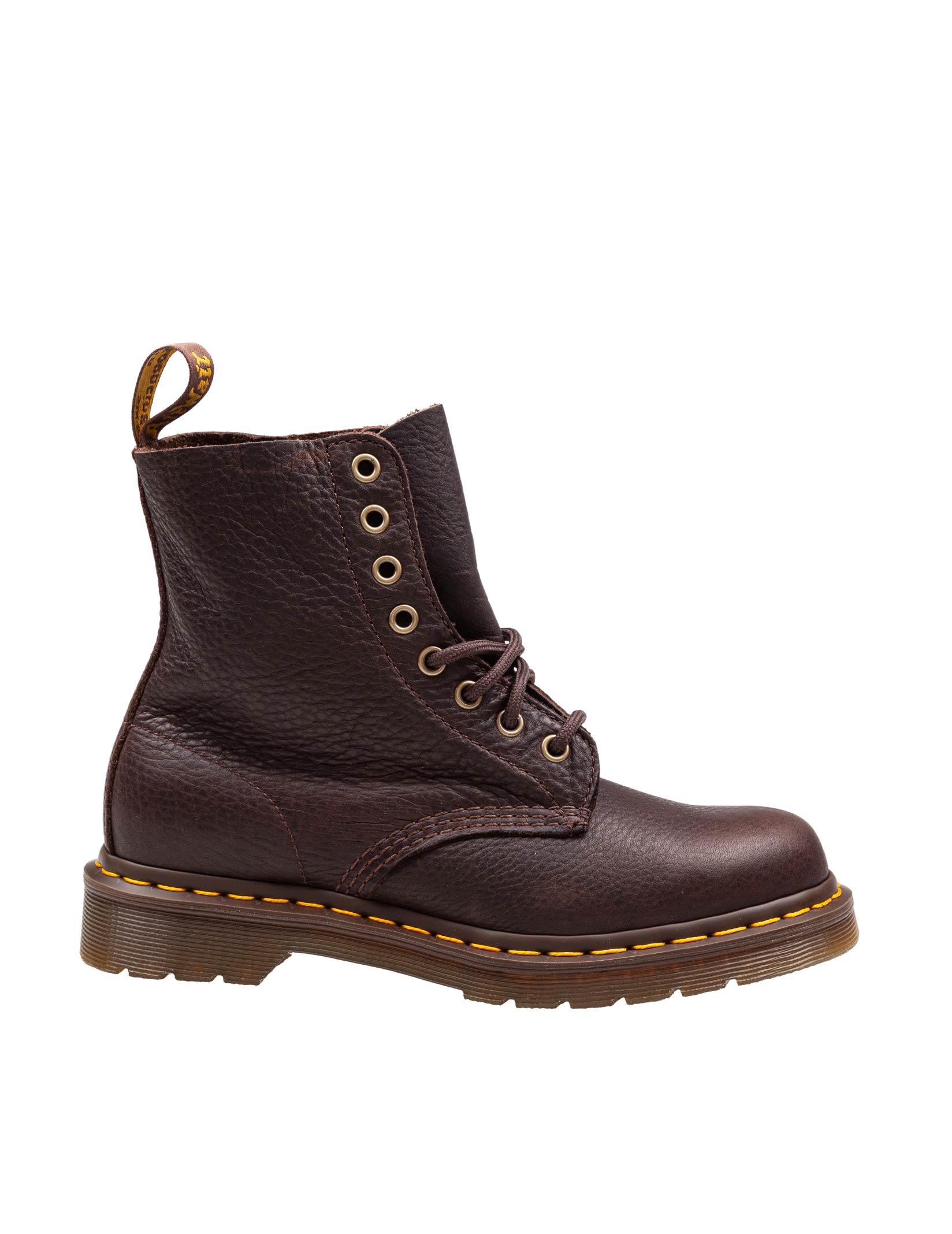 DR. MARTENS 1460 PASCAL ANKLE BOOTS IN BROWN
