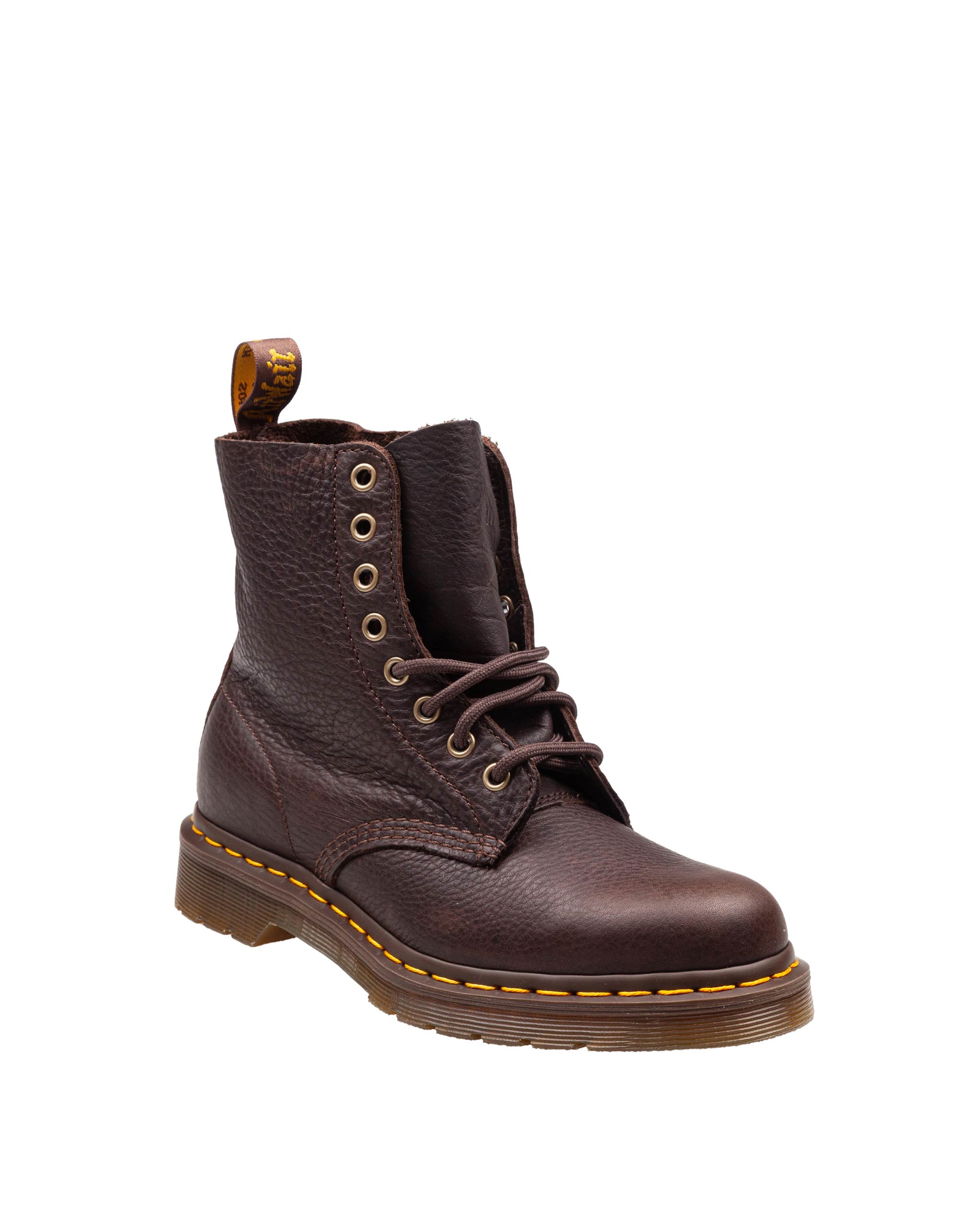 DR. MARTENS 1460 PASCAL ANKLE BOOTS IN BROWN