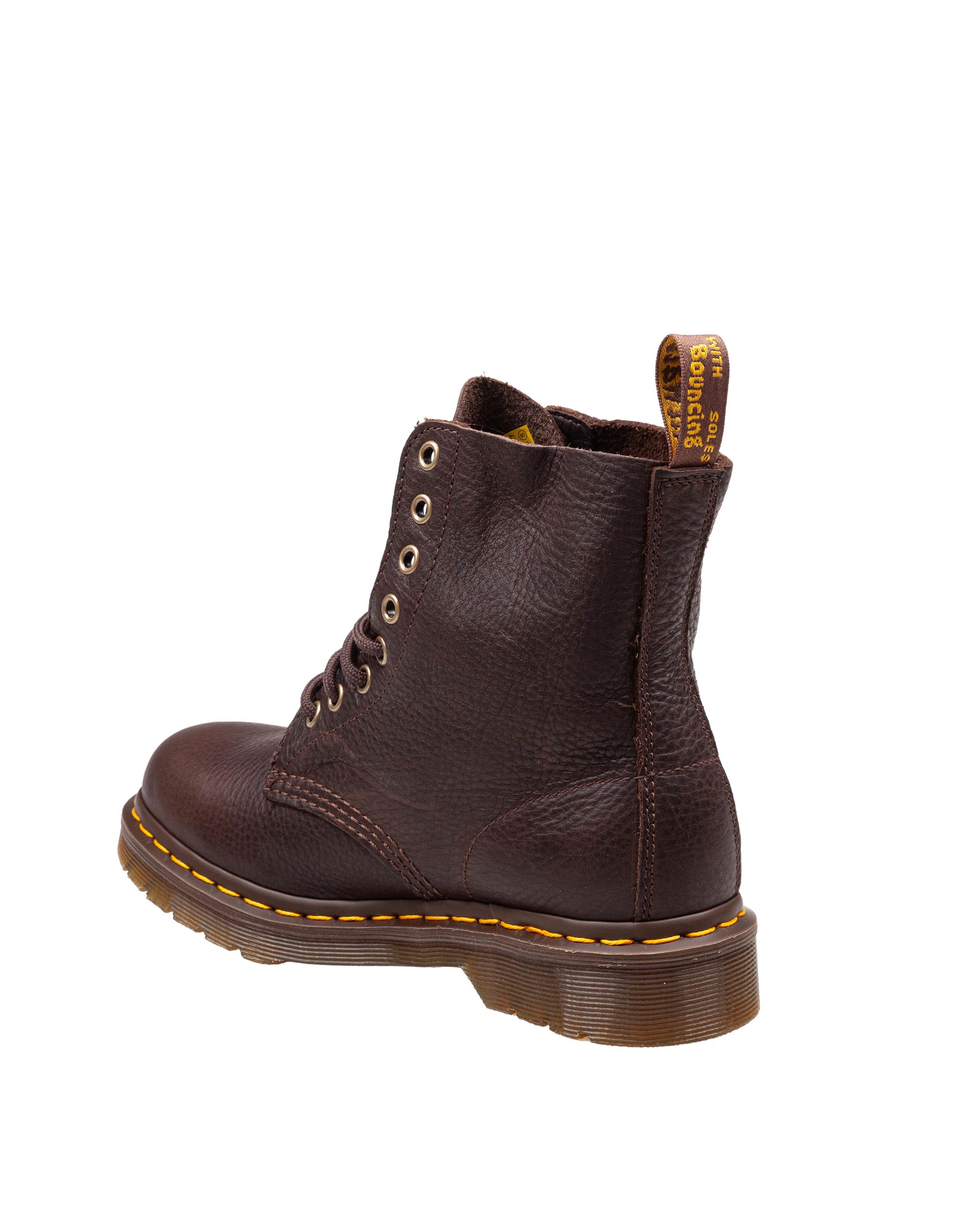 DR. MARTENS 1460 PASCAL ANKLE BOOTS IN BROWN