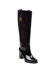 DOLCE & GABBANA SUEDE RIDING BOOT BLACK