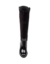 DOLCE & GABBANA SUEDE RIDING BOOT BLACK