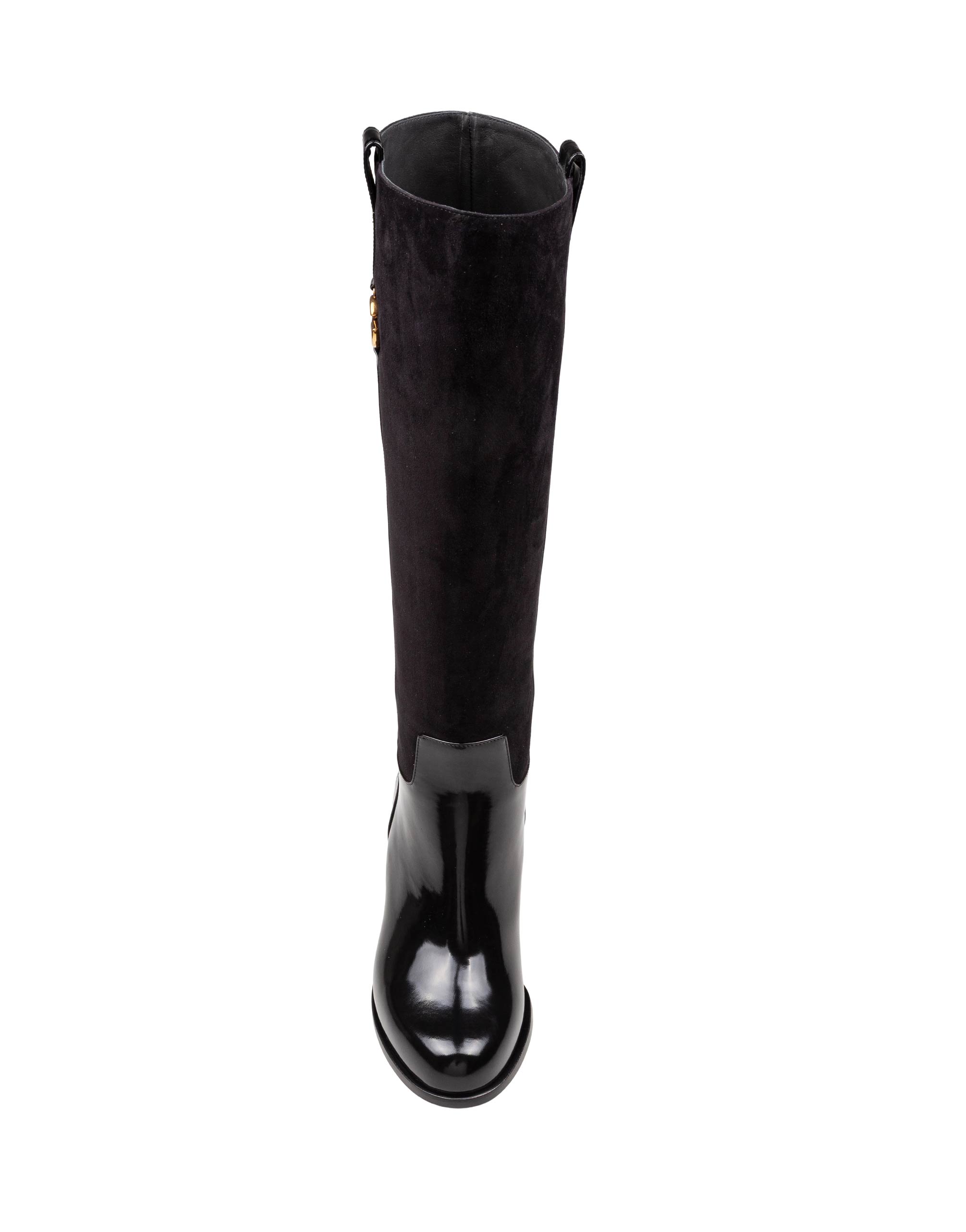 DOLCE & GABBANA SUEDE RIDING BOOT BLACK