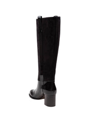 DOLCE & GABBANA SUEDE RIDING BOOT BLACK