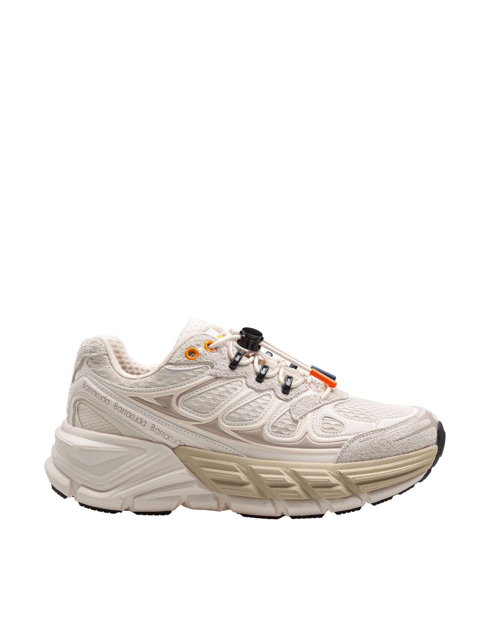 BARRACUDA SNEAKERS ROUNDONE IN TESSUTO E SUEDE COLORE MARMO