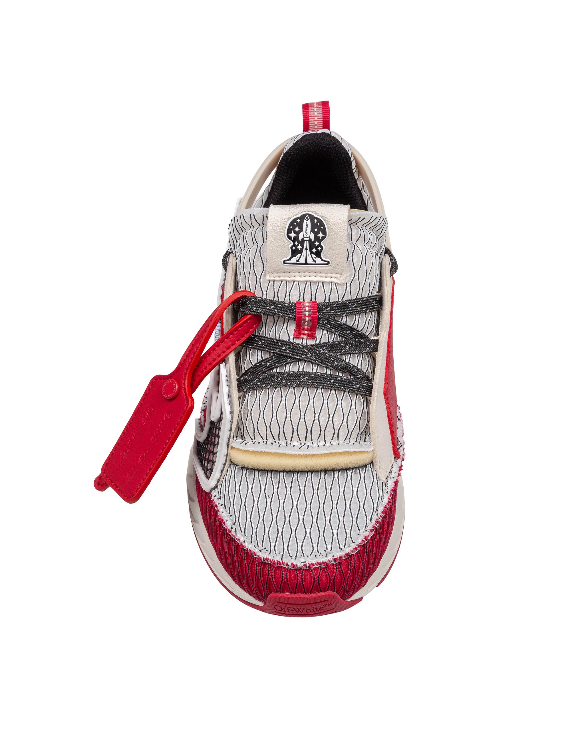OFF WHITE SNEAKERS SPACE MEMO IN MESH ROSSO E NERO
