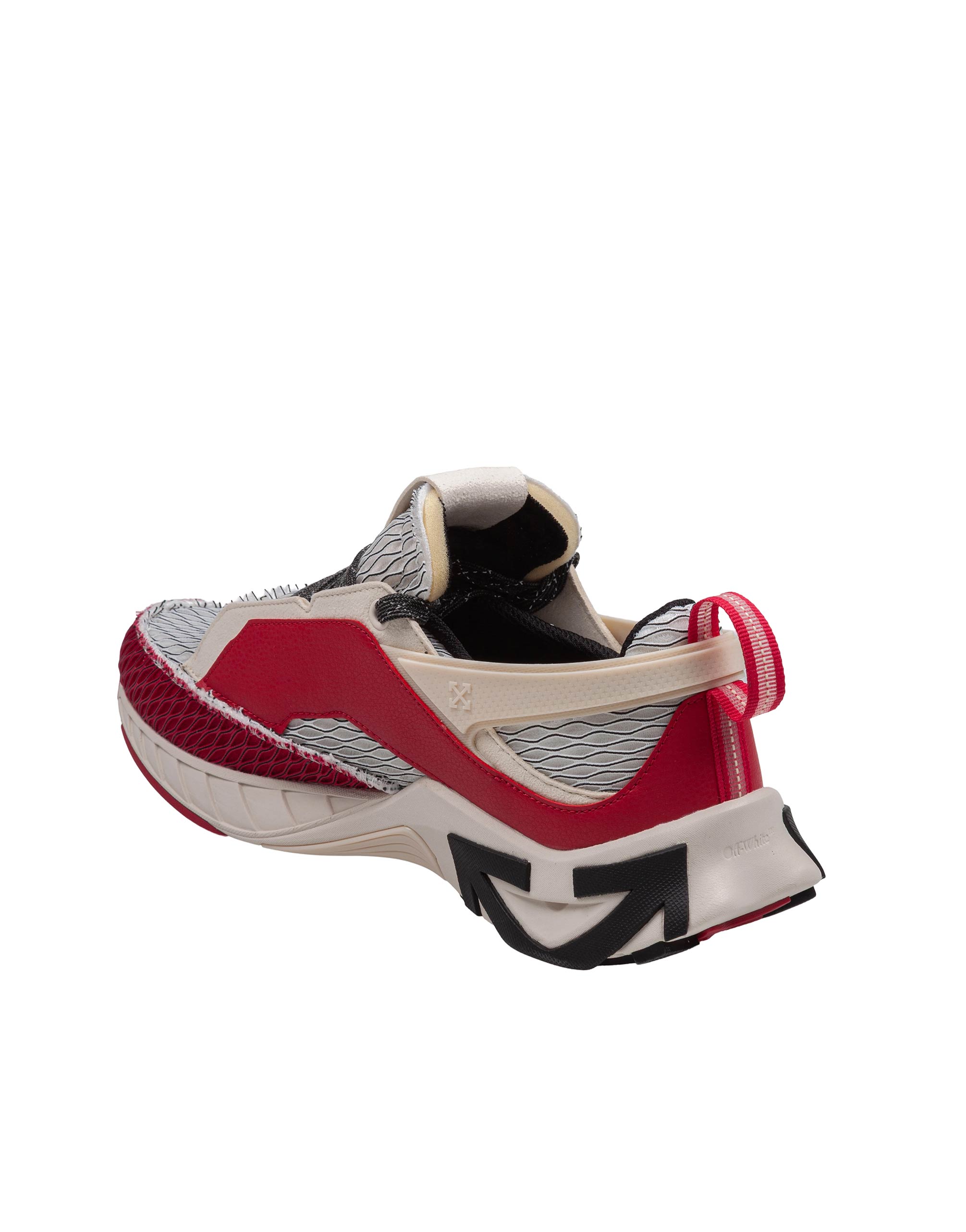 OFF WHITE SNEAKERS SPACE MEMO IN MESH ROSSO E NERO