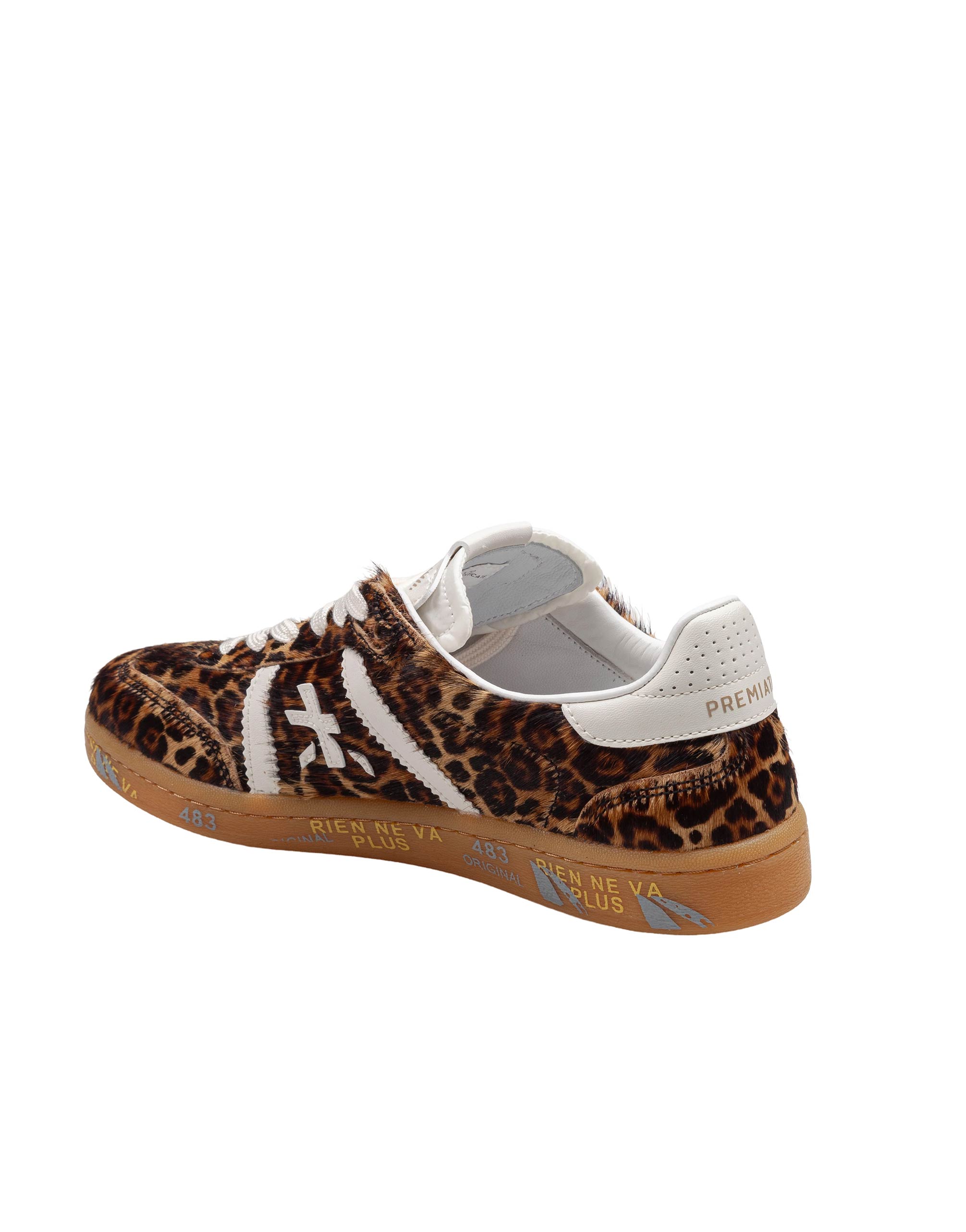 PREMIATA BONNIE SNEAKERS IN LEOPARD PRINT PONY HAIR