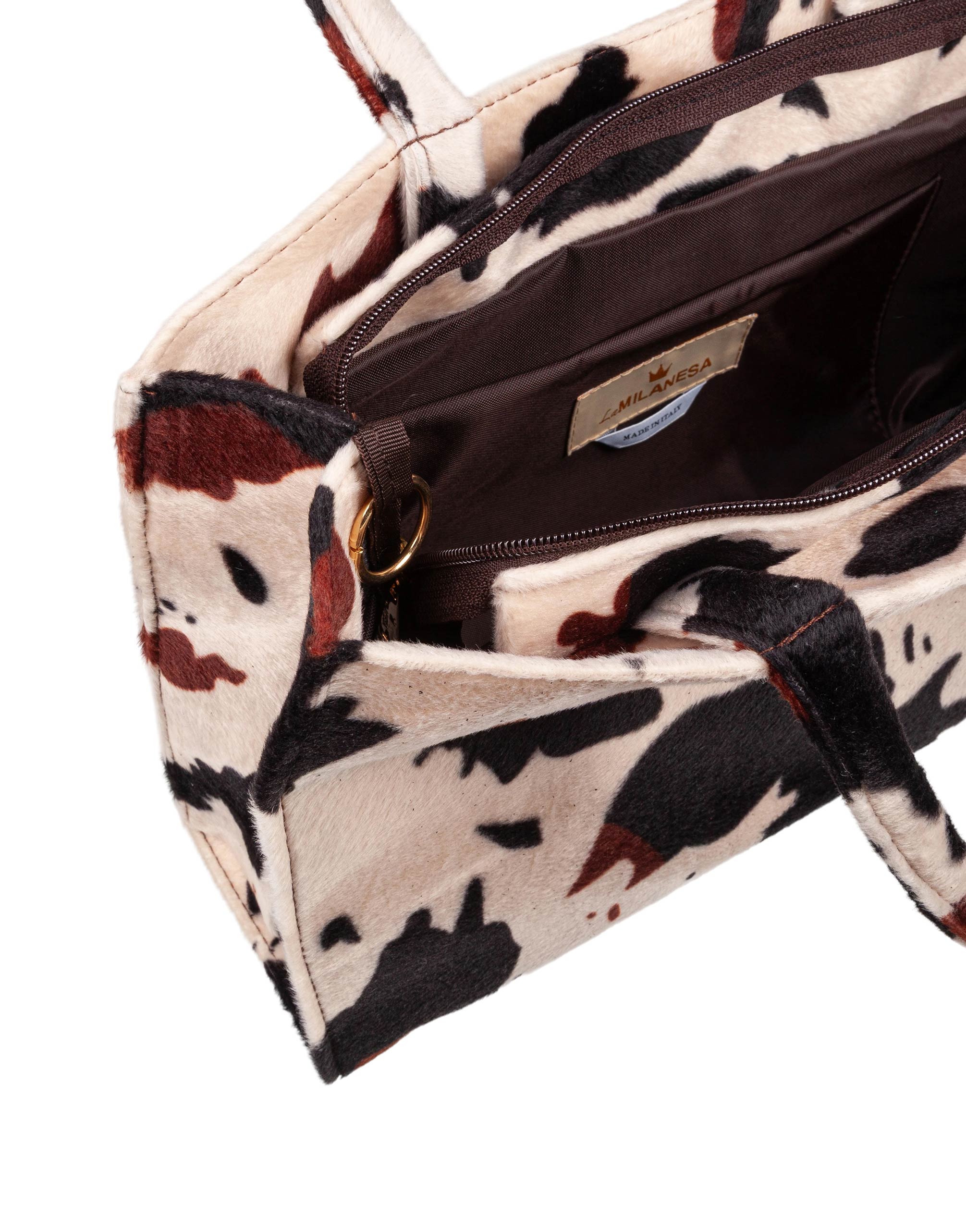 LA MILANESA MICHELA ANIMALIER HANDBAG