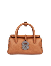 ZANELLATO BORSA A MANO DOTTA BABY IN PELLE COLORE CUOIO